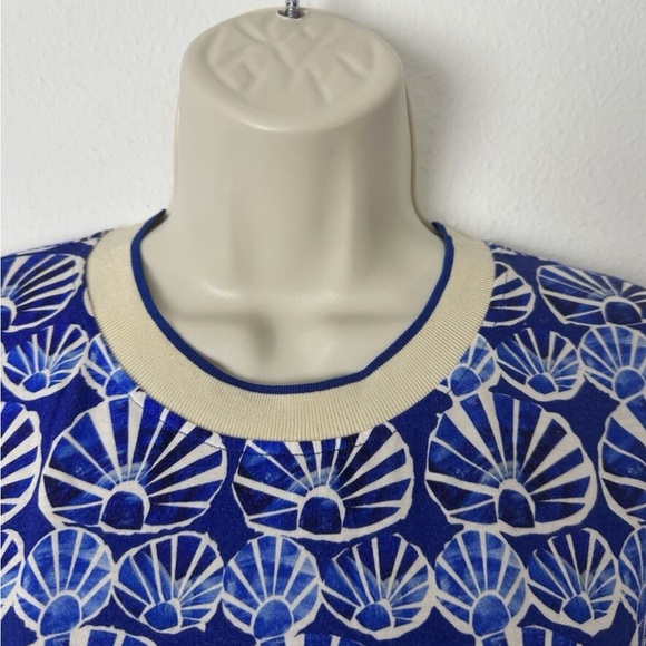La Double J Printed Sporty Midi Dress Blue Shell Design - Luxury Designer - Picture 4 of 6